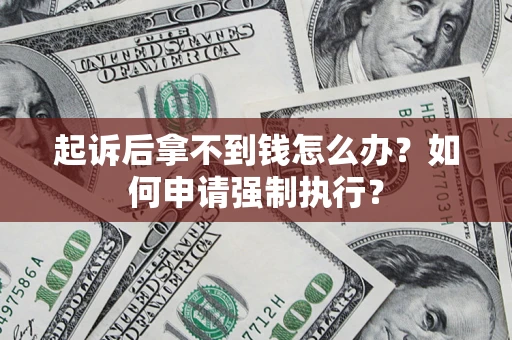 武汉起诉后拿不到钱怎么办？如何申请强制执行？