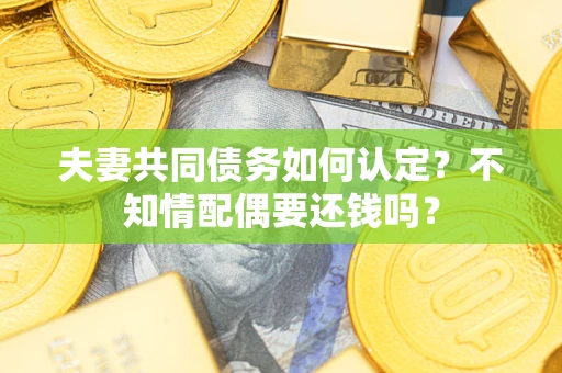 武汉夫妻共同债务如何认定？不知情配偶要还钱吗？