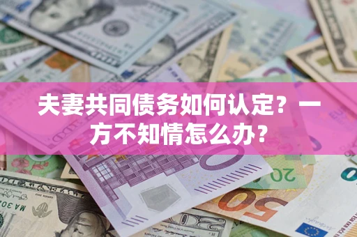武汉夫妻共同债务如何认定？一方不知情怎么办？