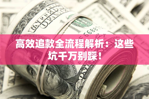武汉高效追款全流程解析：这些坑千万别踩！