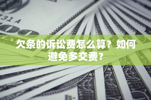武汉欠条的诉讼费怎么算？如何避免多交费？