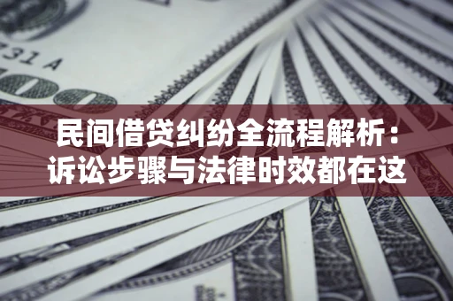 武汉民间借贷纠纷全流程解析：诉讼步骤与法律时效都在这儿了