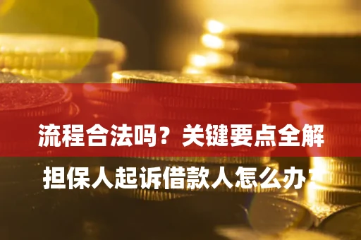 武汉

担保人起诉借款人怎么办？流程合法吗？关键要点全解析