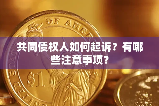 武汉共同债权人如何起诉？有哪些注意事项？